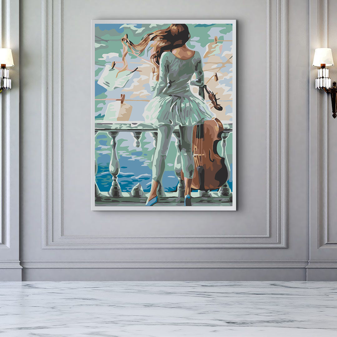 Peinture par numéros - Fille au violoncelle 4555