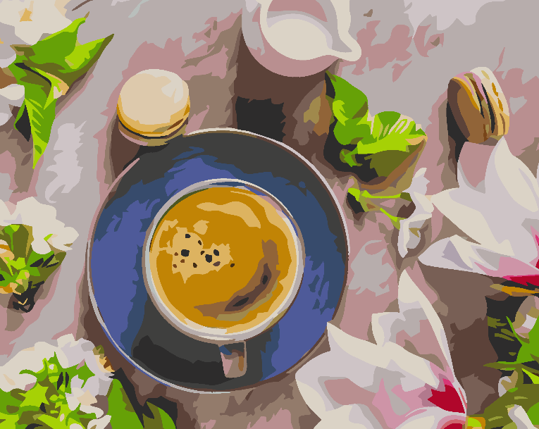Peinture par numéros - Café et douceurs 4565