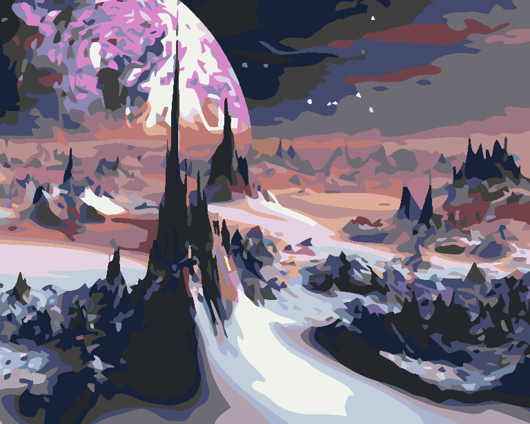 Promotie 40x50 - pictura pe numere - Cosmos 4567