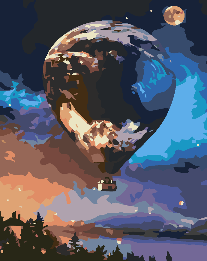 Peinture par numéros - Montgolfière 4570