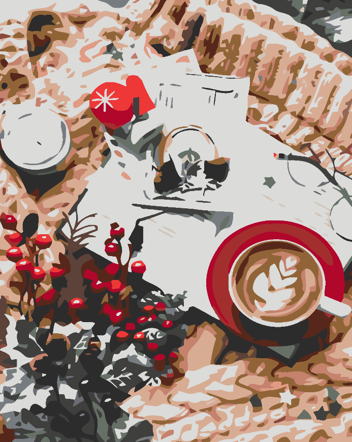 Pictura pe numere - Dulciuri de Crăciun 4572