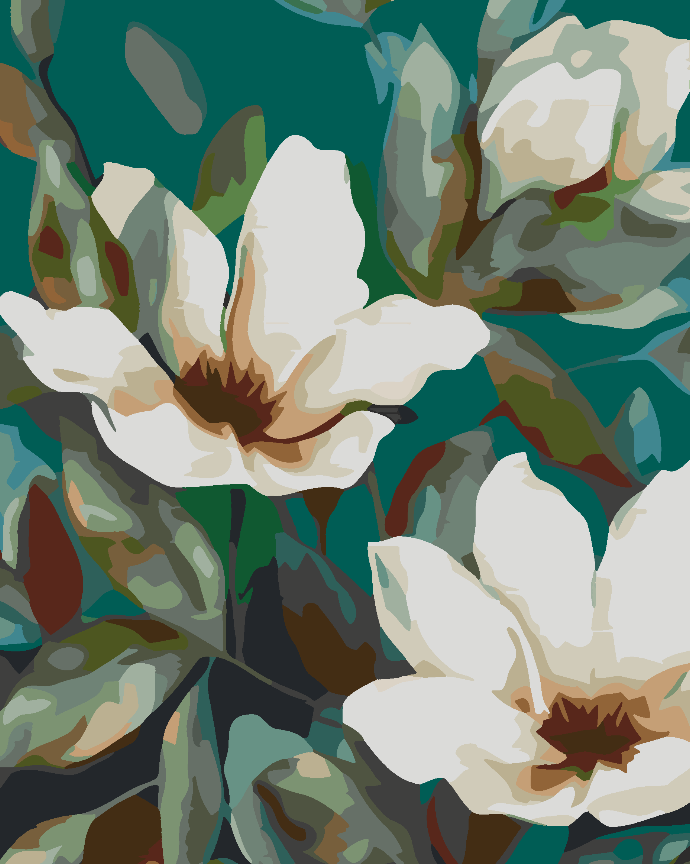 Peinture par numéros - Fleurs 4580