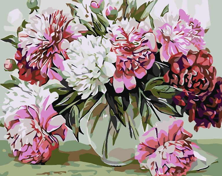 Peinture par numéros - Fleurs 4582