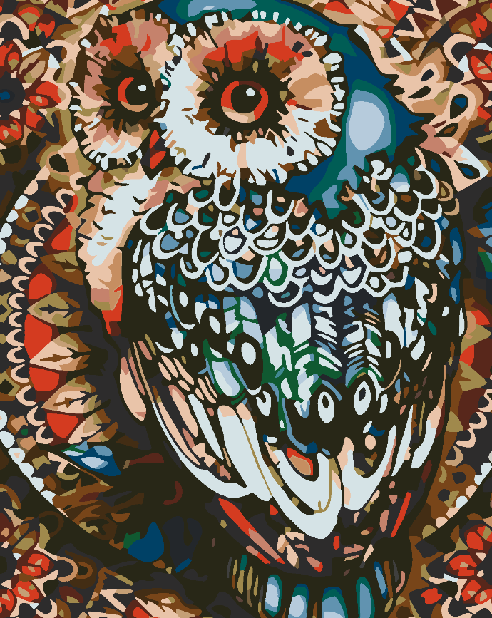 Pictura pe numere - Bufniță 4587