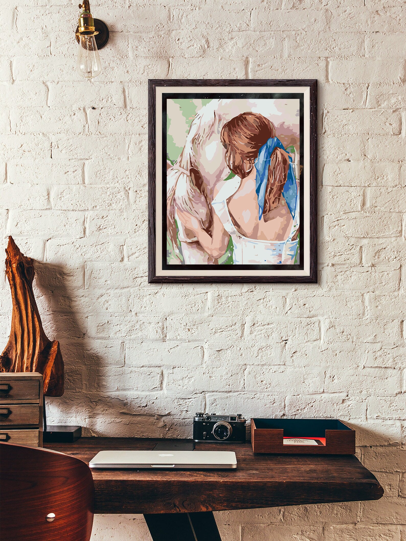 Peinture par numéros - Fille avec un cheval 4597