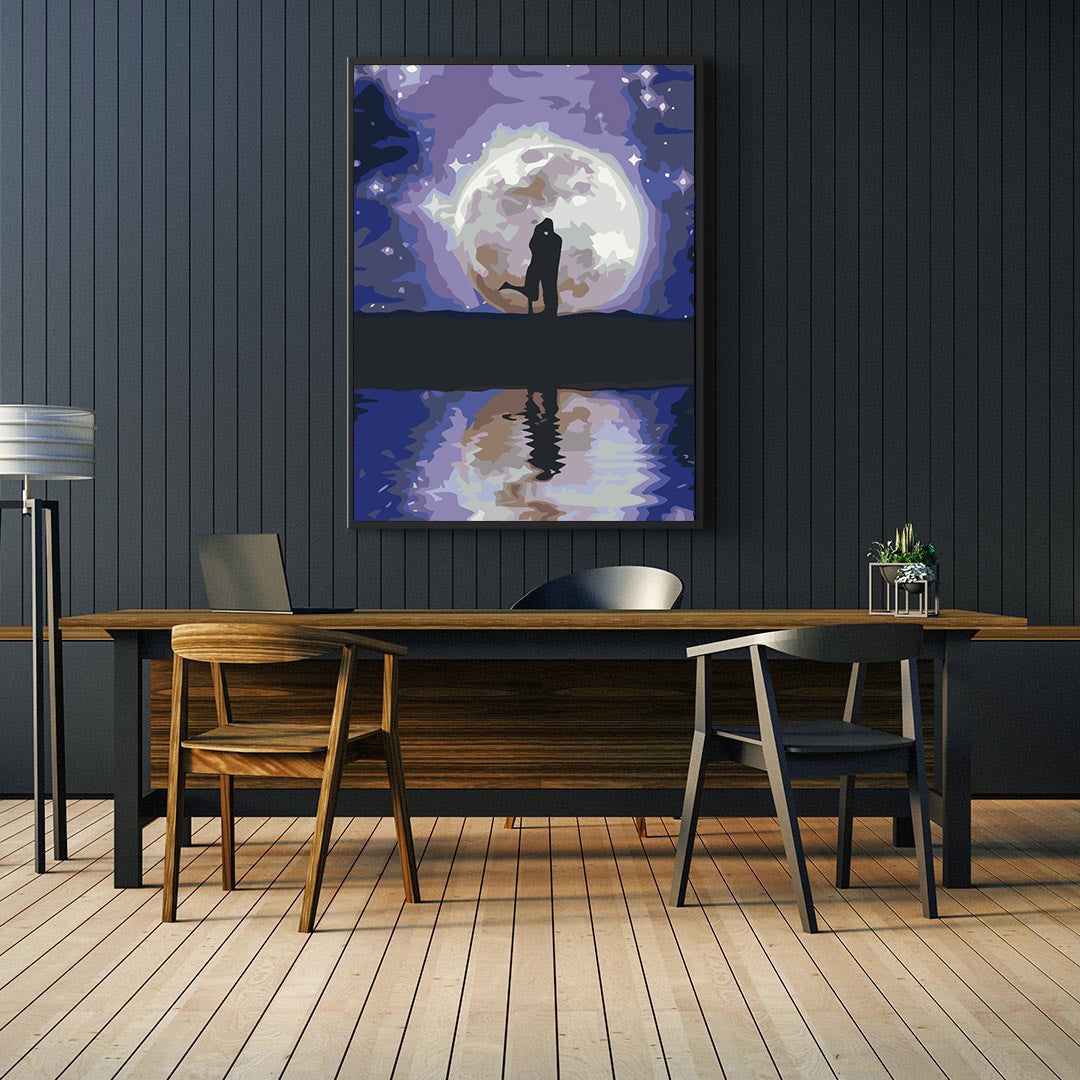 Peinture par numéros - L'amour à la lune 4601