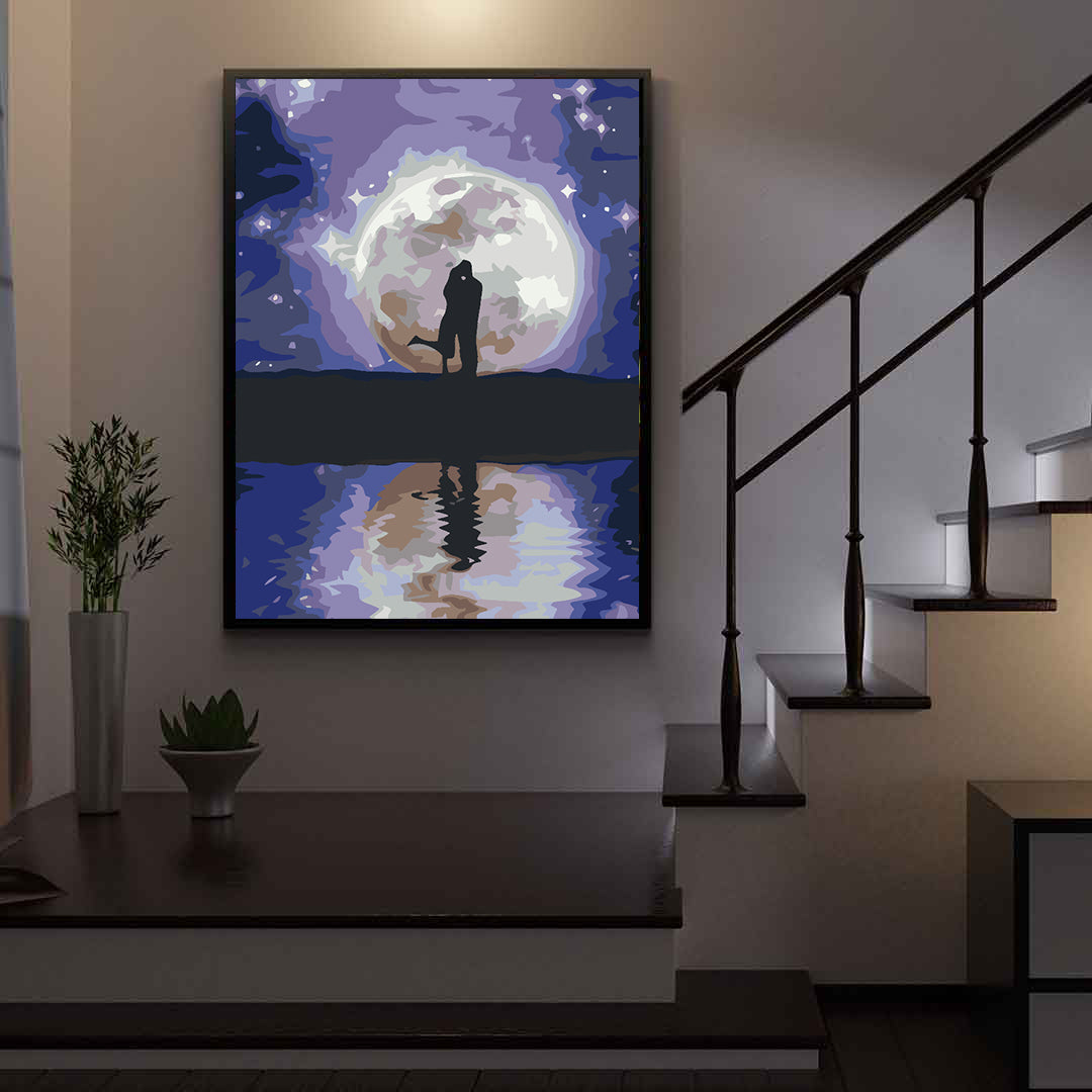 Peinture par numéros - L'amour à la lune 4601