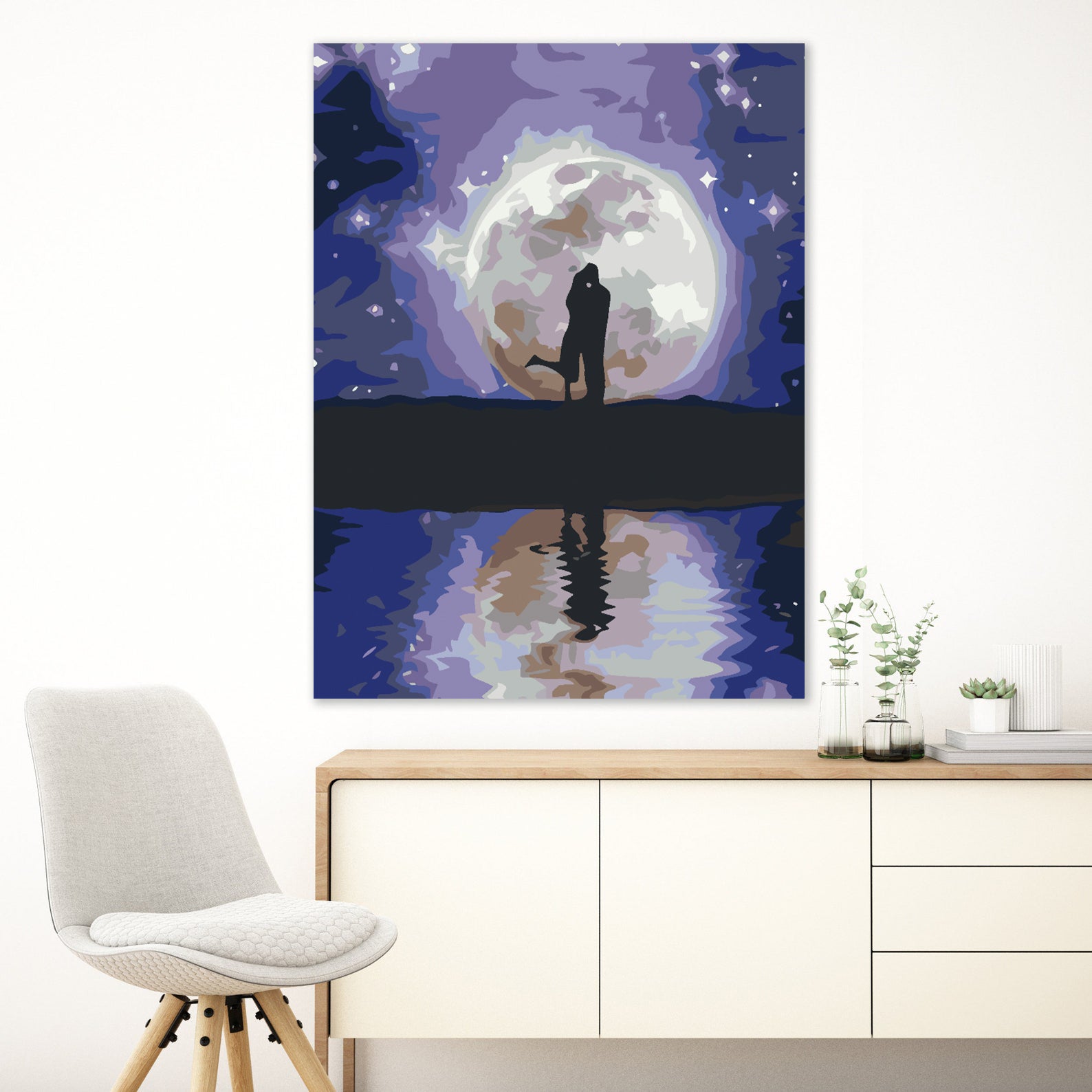 Peinture par numéros - L'amour à la lune 4601