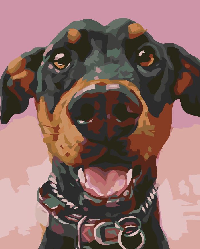 Pictura pe numere - Câine Portret 4604