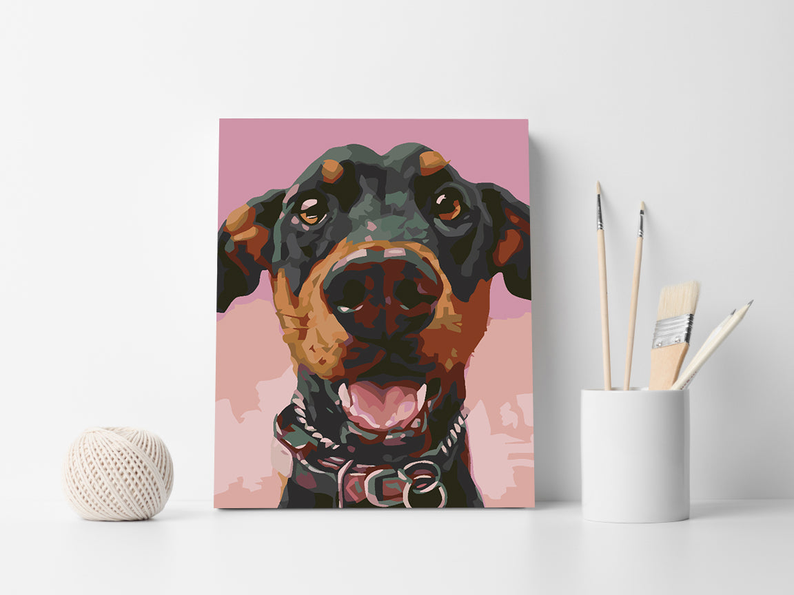 Pictura pe numere - Câine Portret 4604