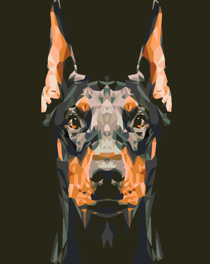 Pictura pe numere - Câine Portret 4610