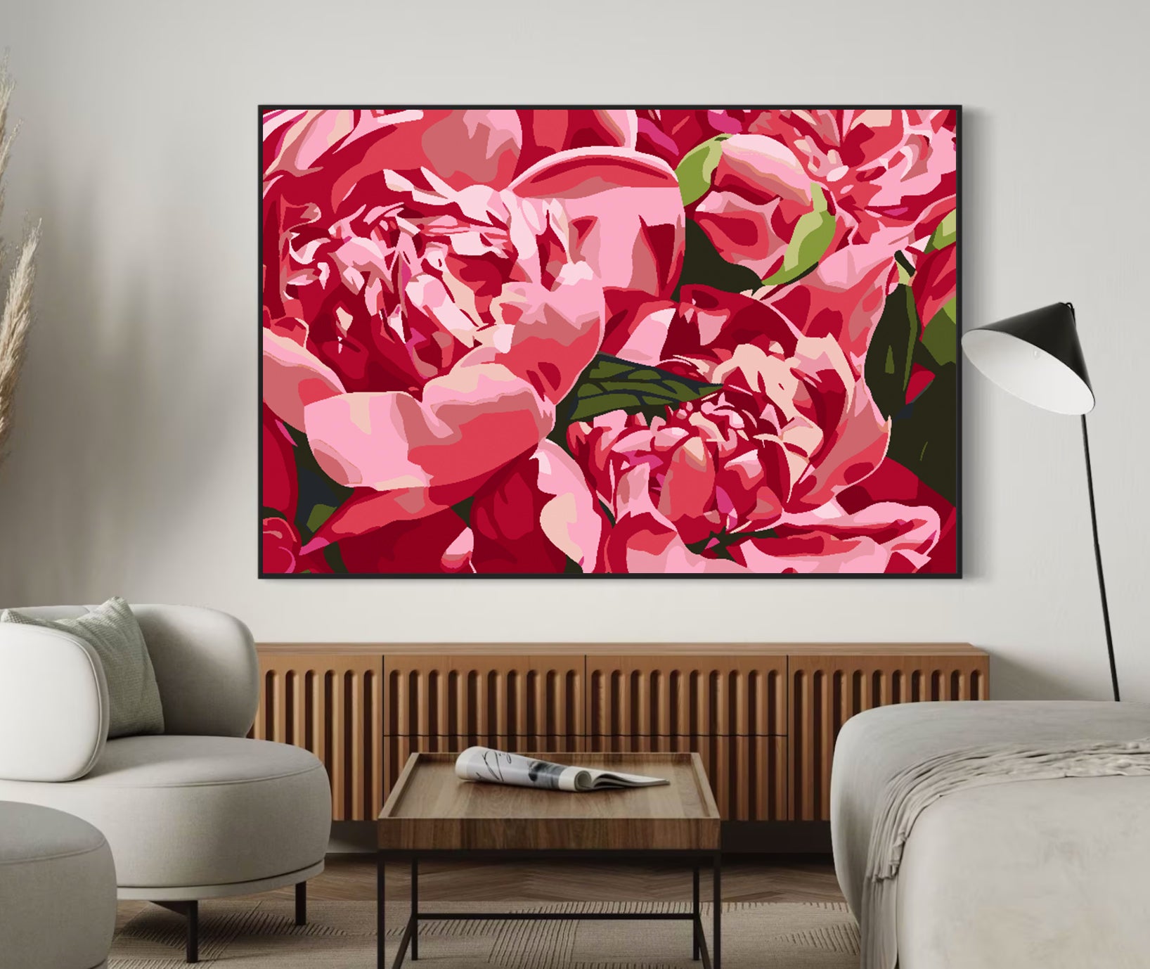 Peinture par numéros - Fleurs roses 4615