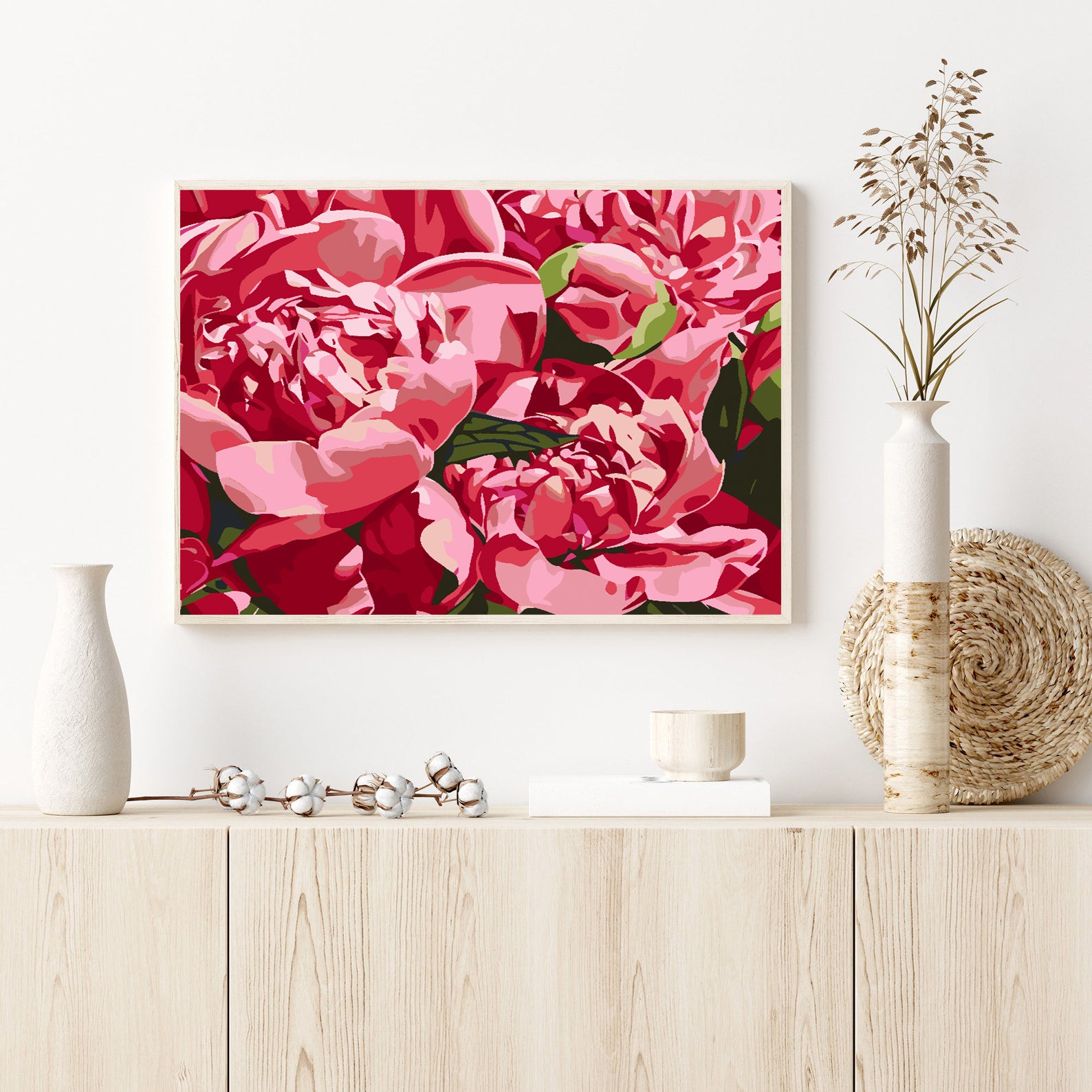 Peinture par numéros - Fleurs roses 4615