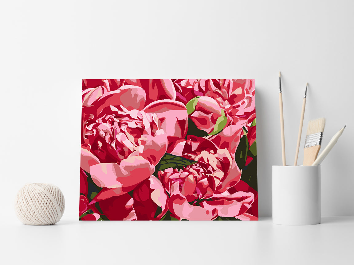 Peinture par numéros - Fleurs roses 4615