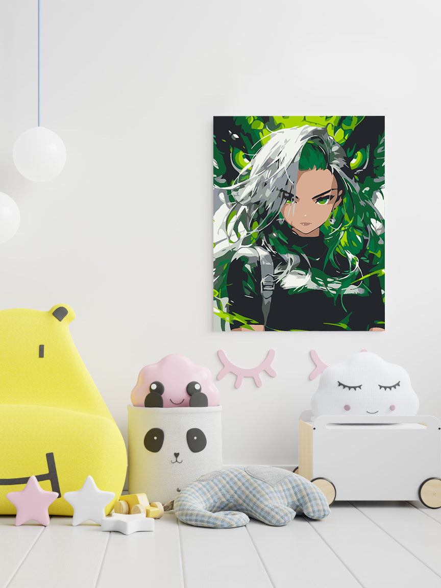 Peinture par numéros - Portrait de fille animée 4621