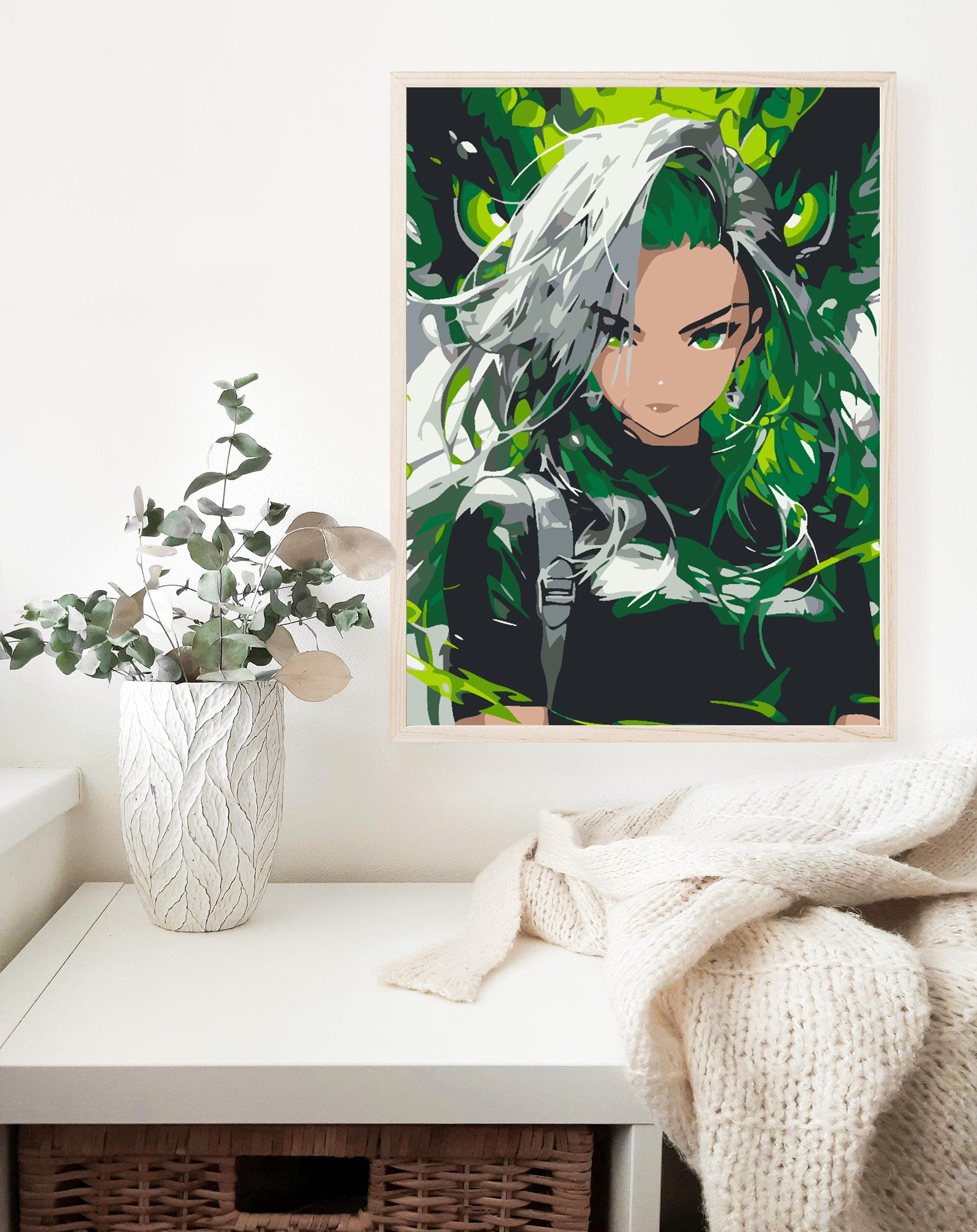 Peinture par numéros - Portrait de fille animée 4621
