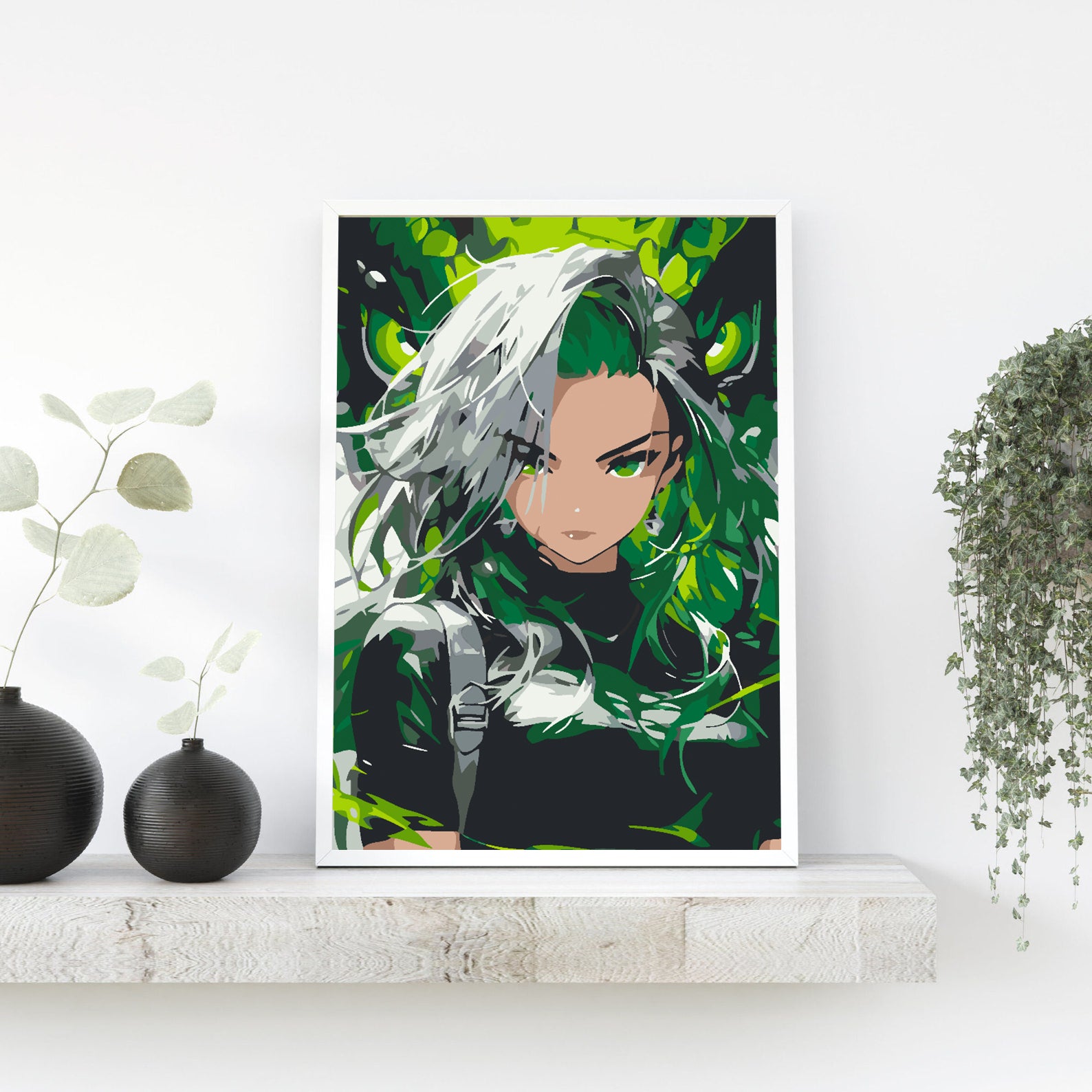 Peinture par numéros - Portrait de fille animée 4621