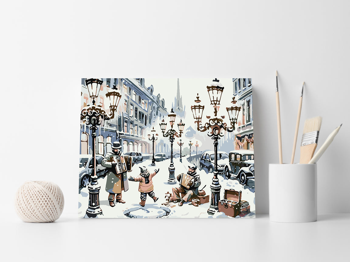 Pictura pe numere - Patinaj Iarna 4622