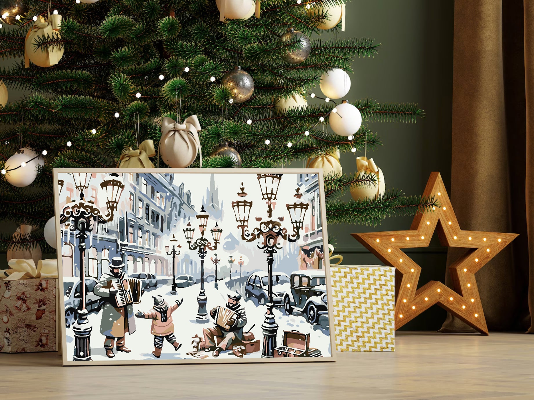 Pictura pe numere - Patinaj Iarna 4622