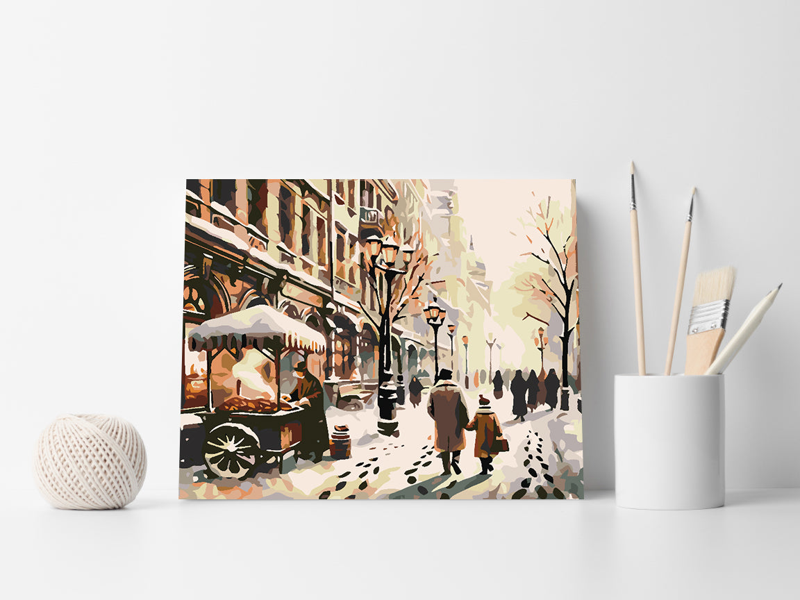 Pictura pe numere - Iarna în Oraș 4624