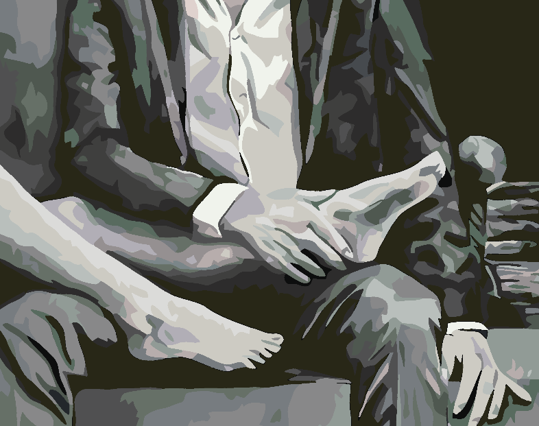 Pictura pe numere - Dragoste Alb Negru 4627