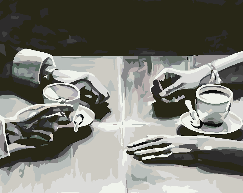 Peinture par numéros - Love Black and White 4629