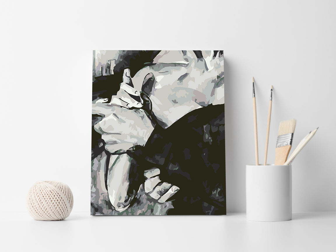 Pictura pe numere - Dragoste Alb Negru 4632