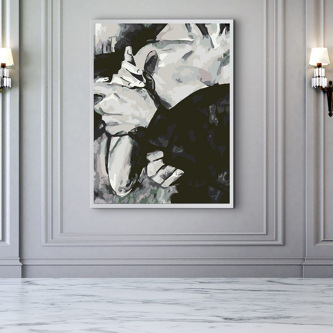 Pictura pe numere - Dragoste Alb Negru 4632