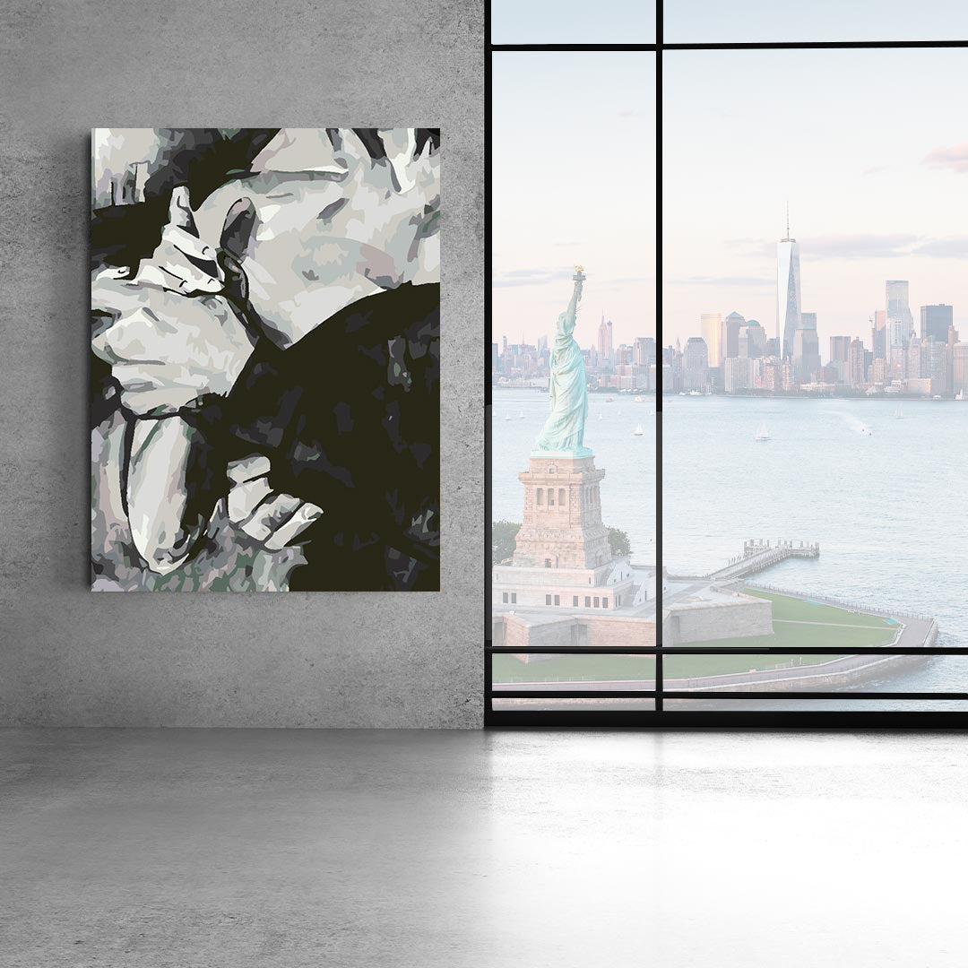 Pictura pe numere - Dragoste Alb Negru 4632