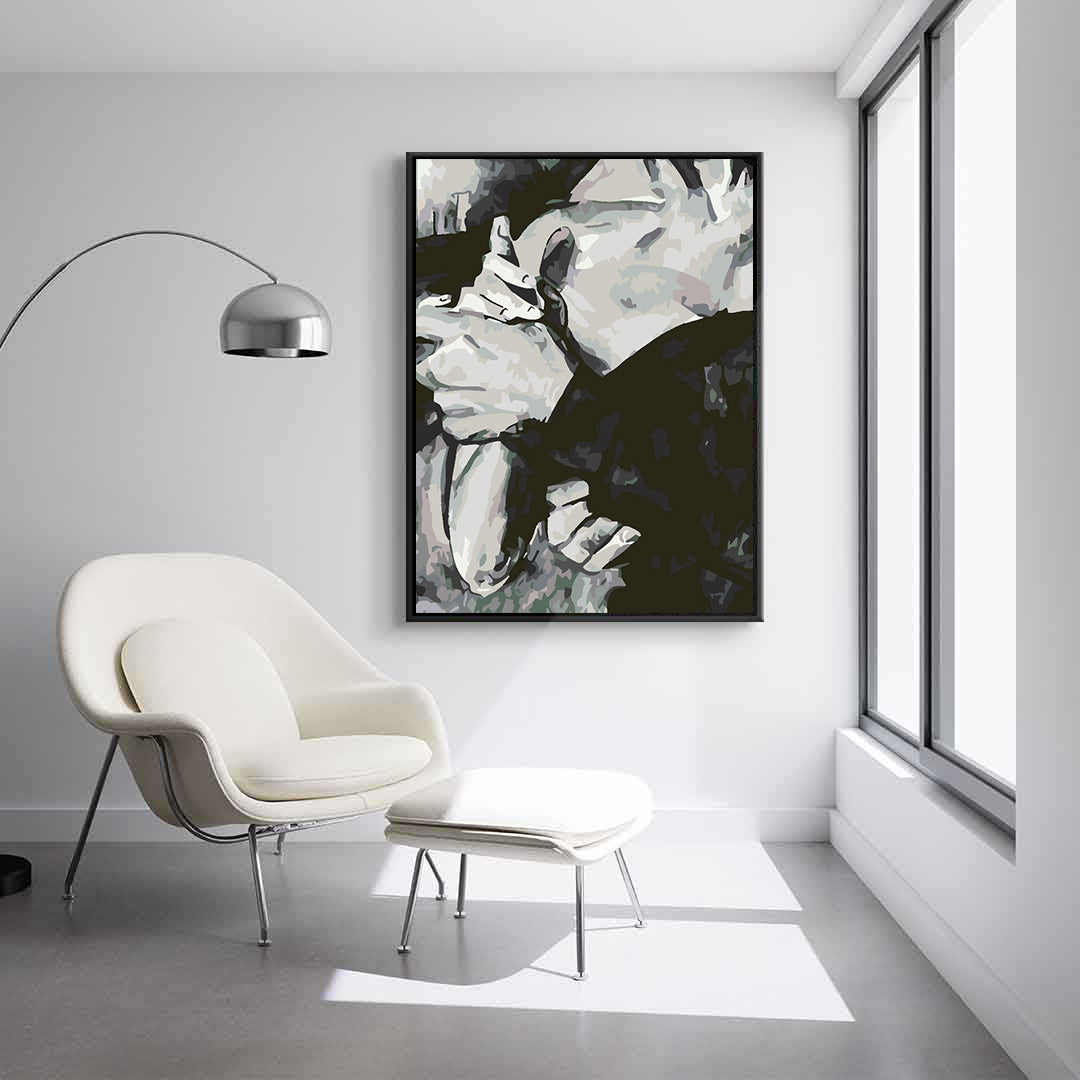 Pictura pe numere - Dragoste Alb Negru 4632