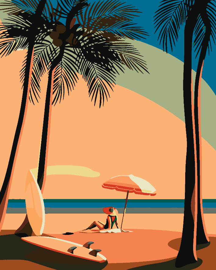 Peinture par numéros - A la plage 4634