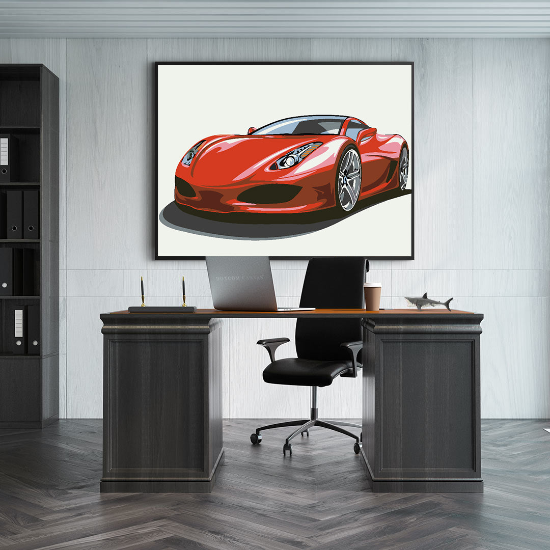 Pictura pe numere - Ferrari Rosu 4639