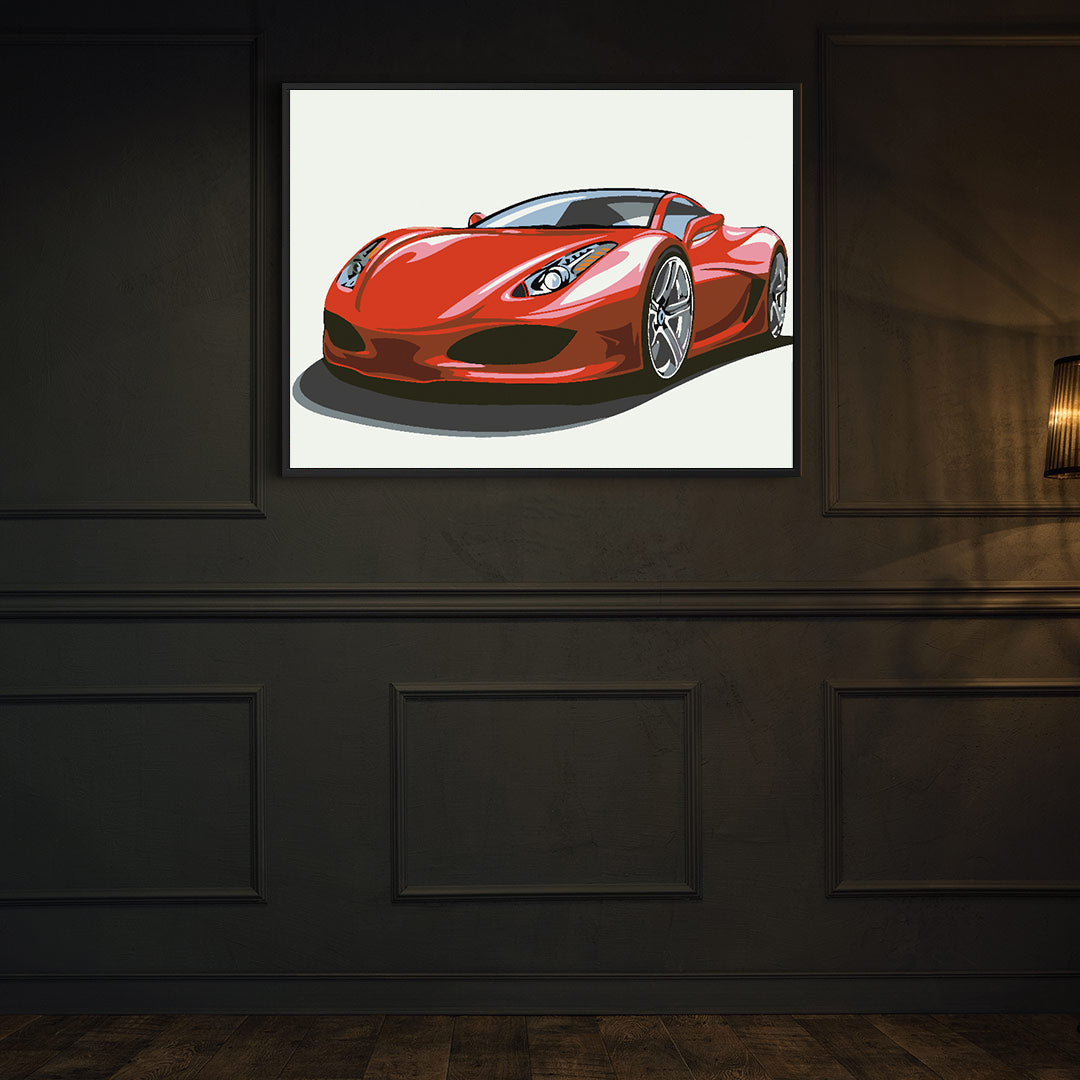 Pictura pe numere - Ferrari Rosu 4639