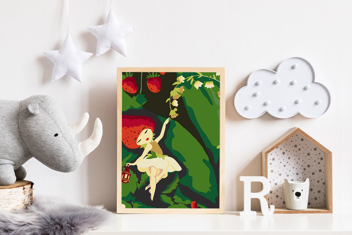 Pictura pe numere - Fetiță cu Căpșunică 4643