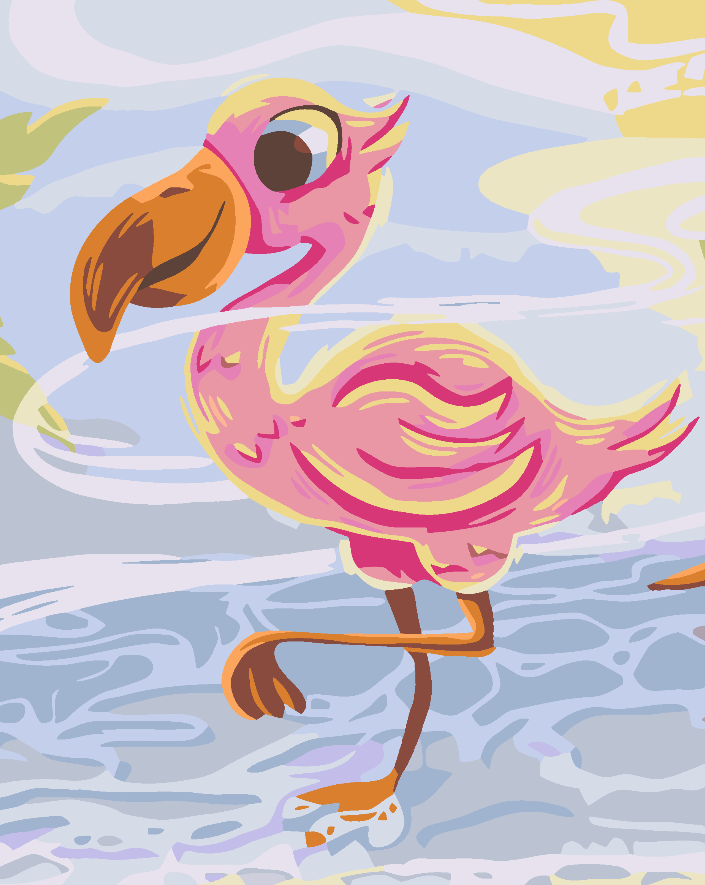 Pictura pe numere - Flamingo 4648