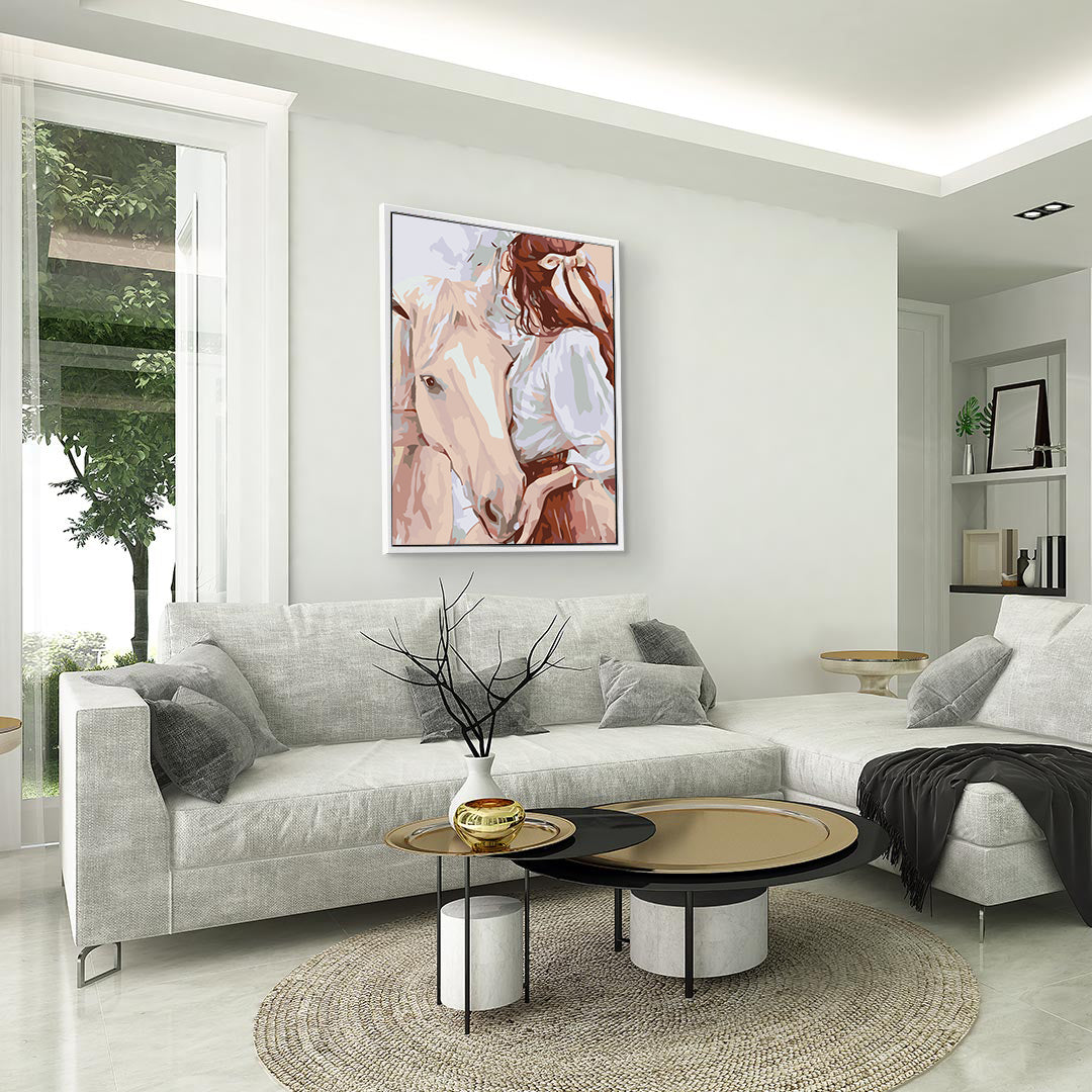 Pictura pe numere - Fată cu Căluț 4655