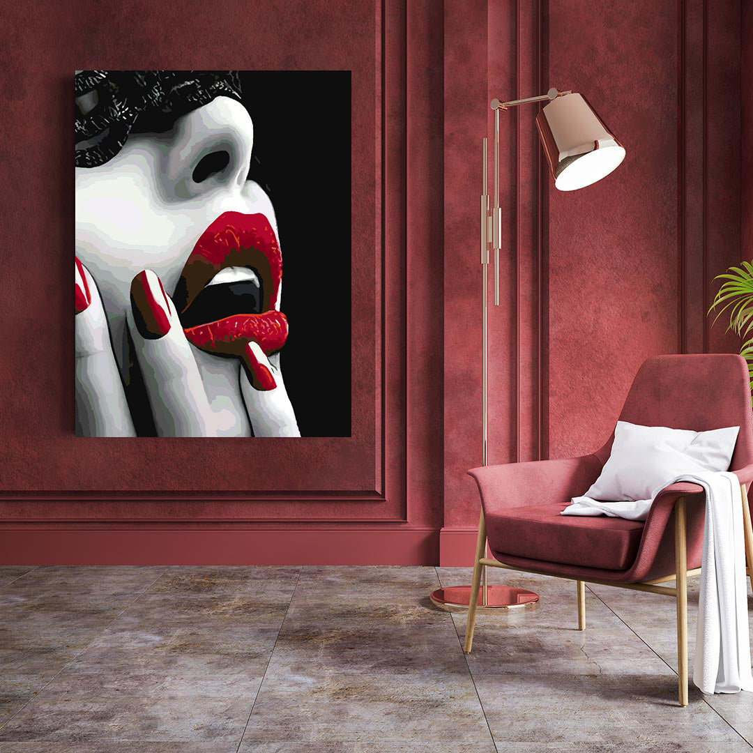Peinture par numéros - Femme aux lèvres rouges 4671