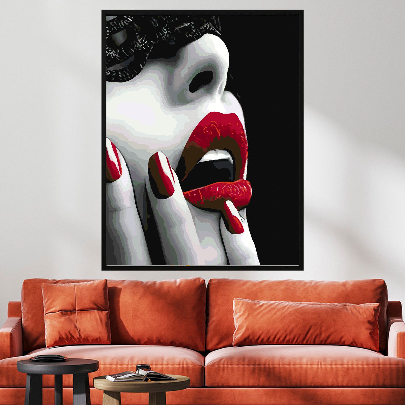 Peinture par numéros - Femme aux lèvres rouges 4671