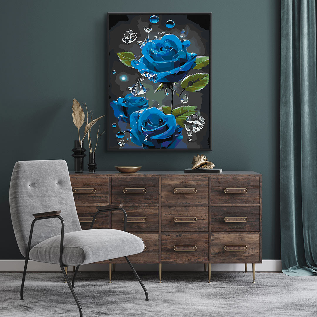 Peinture par numéros - Roses bleues 4689