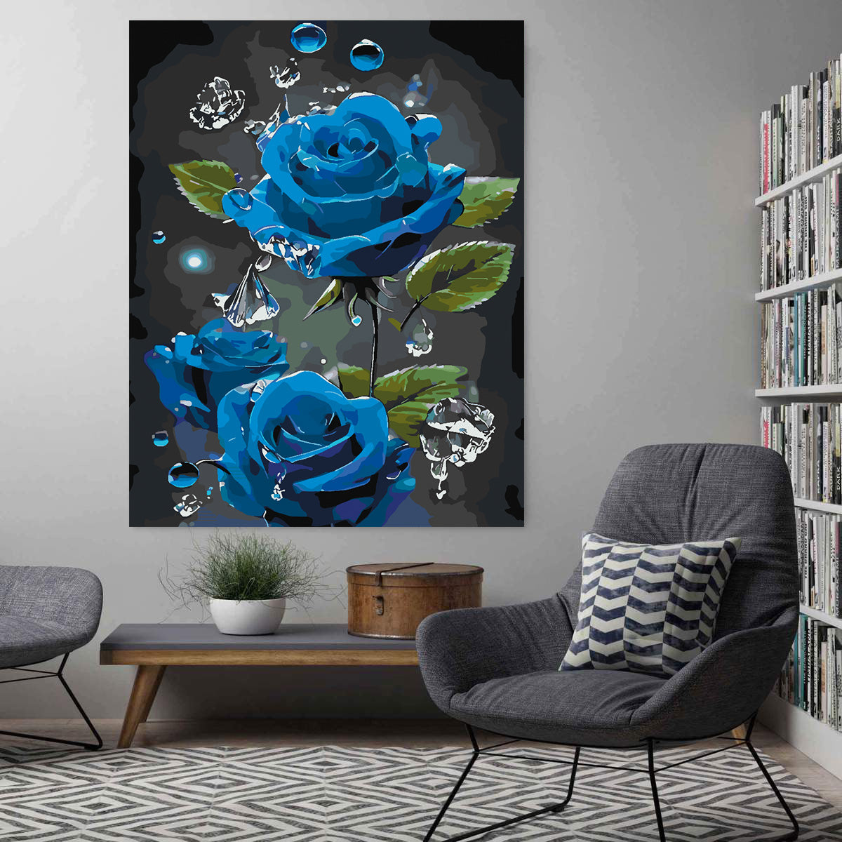 Peinture par numéros - Roses bleues 4689