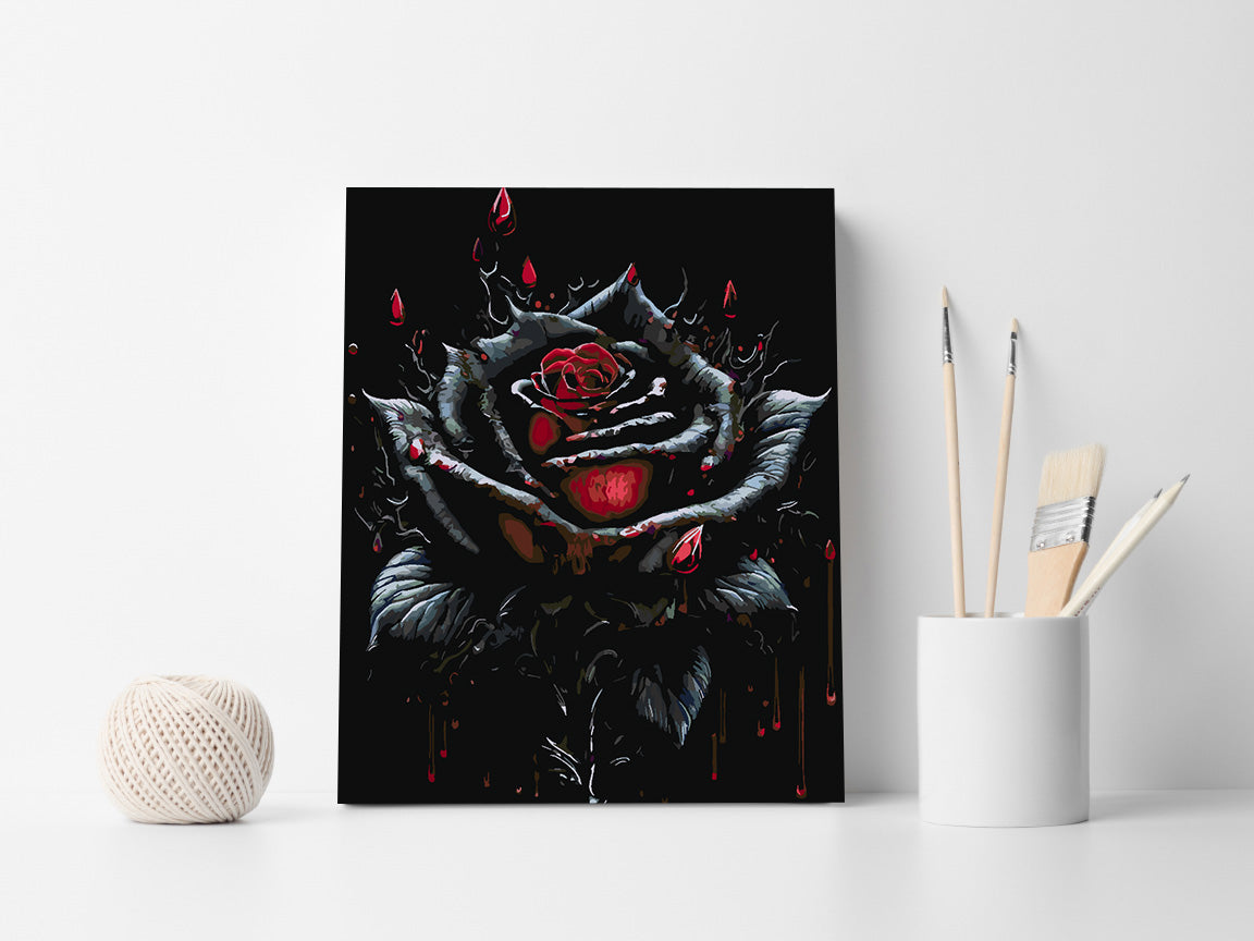 Peinture par numéros - Rose Noire 4694