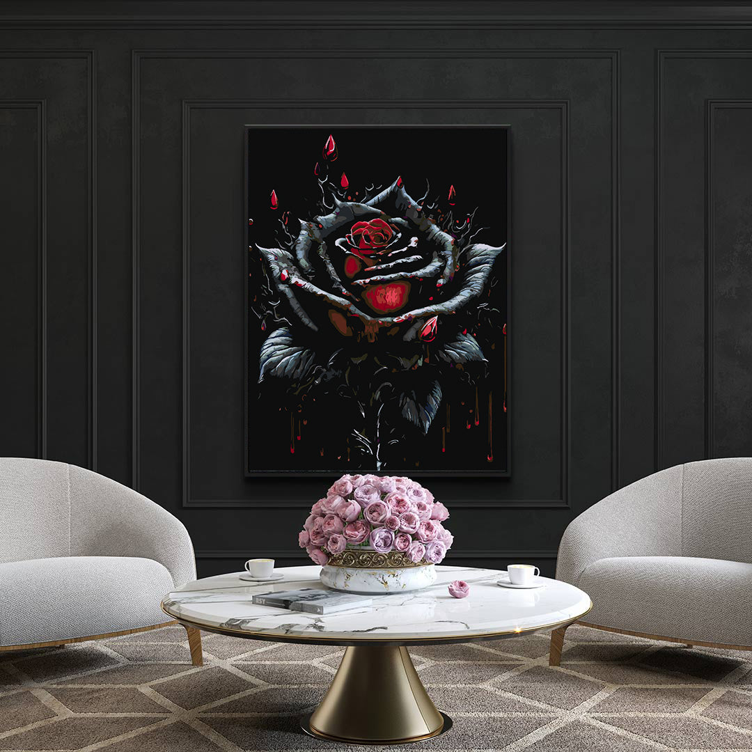 Peinture par numéros - Rose Noire 4694