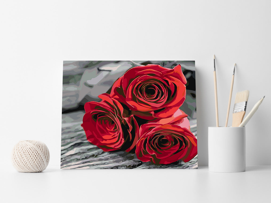 Peinture par numéros - Roses rouges 4703