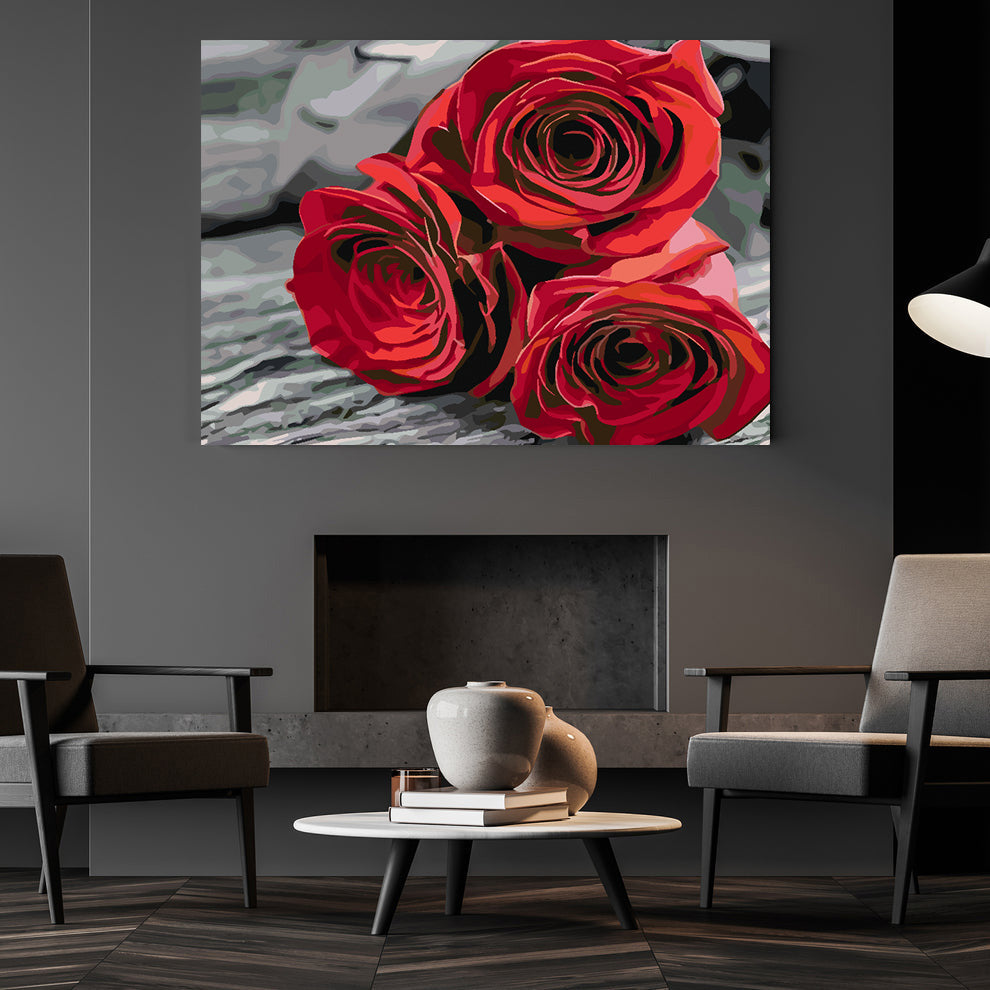 Peinture par numéros - Roses rouges 4703
