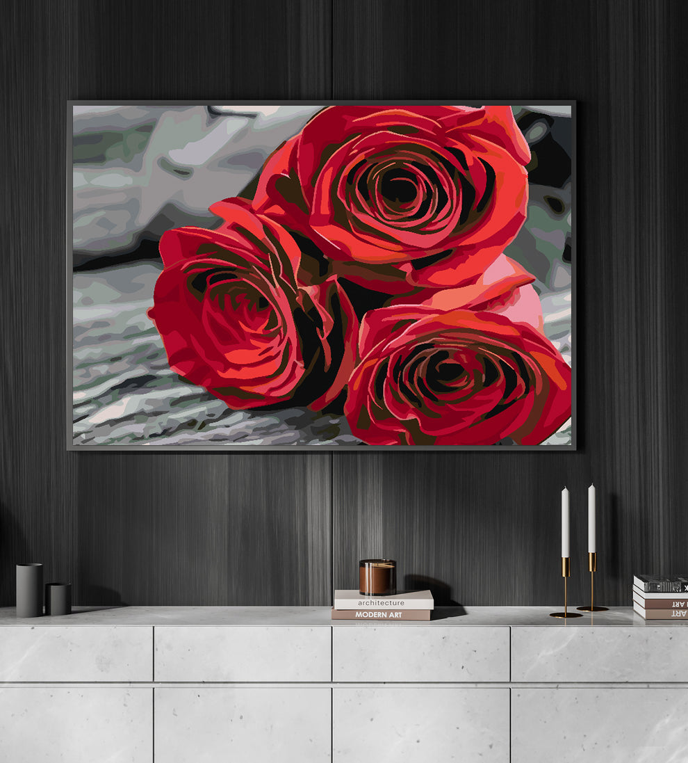 Peinture par numéros - Roses rouges 4703