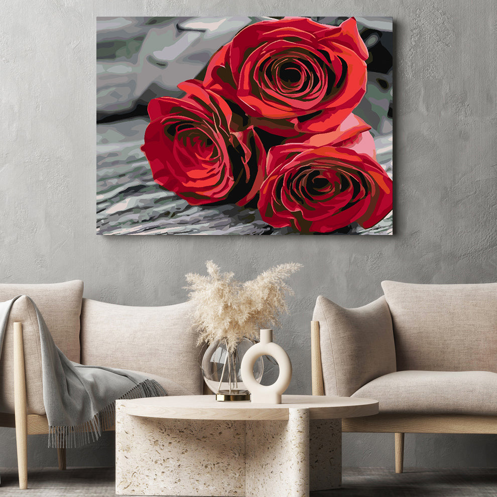 Peinture par numéros - Roses rouges 4703