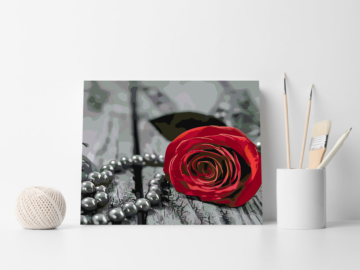 Peinture par numéros - Rose rouge 4704