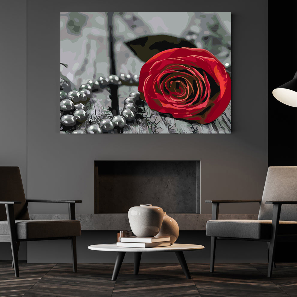 Peinture par numéros - Rose rouge 4704