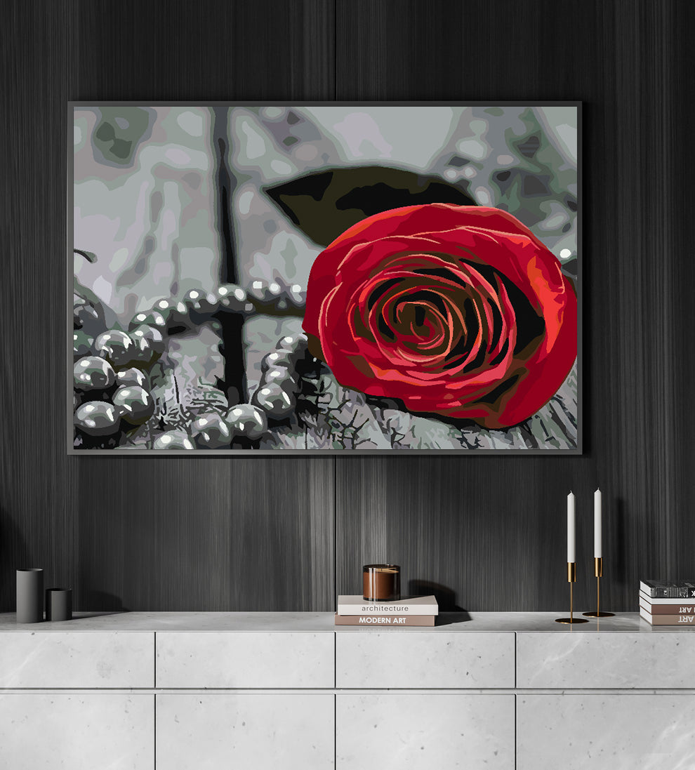 Peinture par numéros - Rose rouge 4704