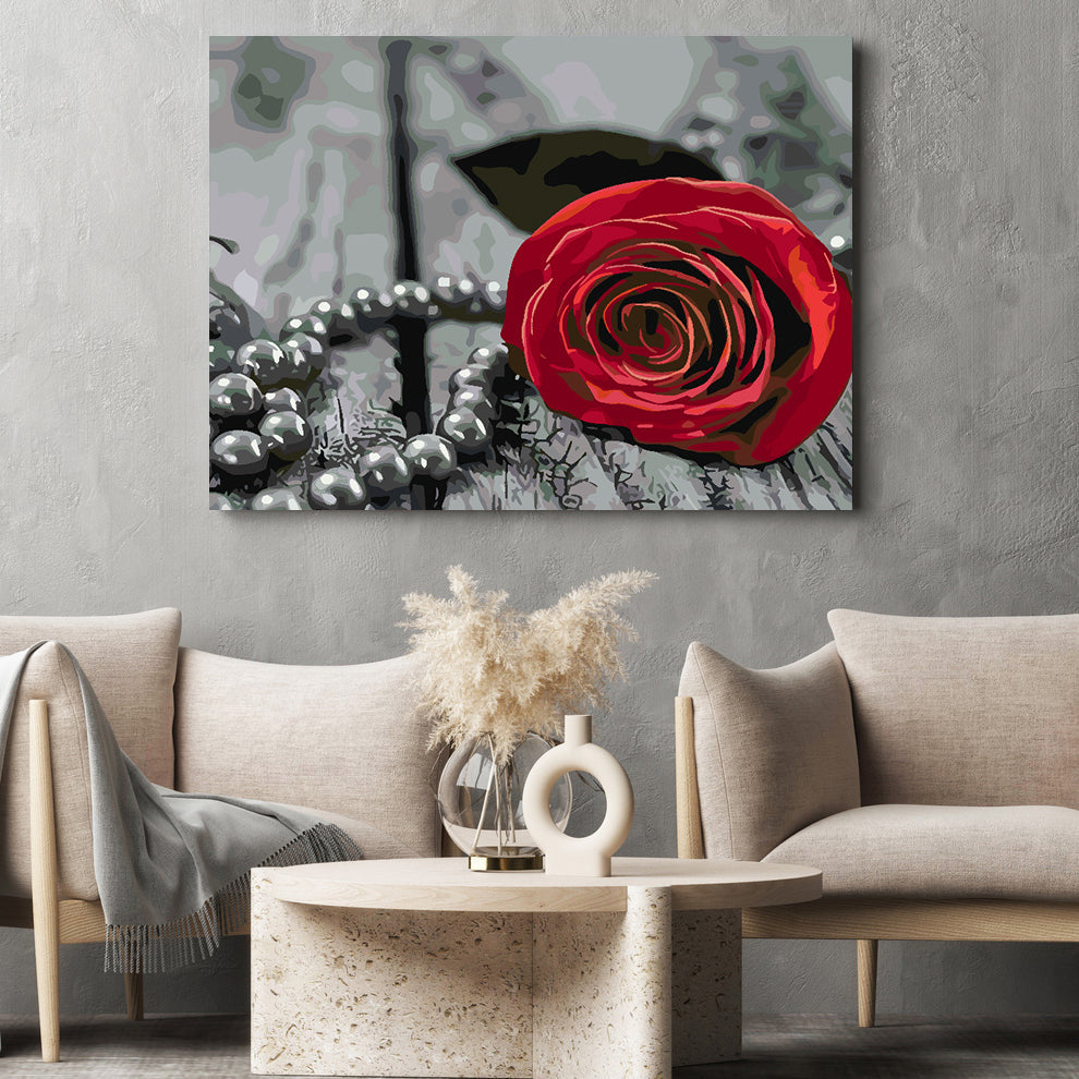 Peinture par numéros - Rose rouge 4704